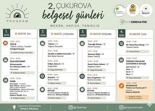 2.Çukurova Belgesel Günleri Programı